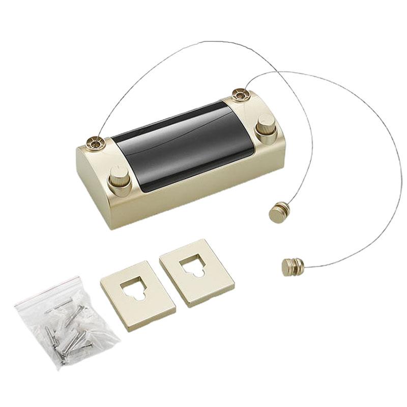 Retractable Clothes Line Dryer Indoor Outdoor Drying Rack ABS Plastic Clothesline Rack Laundry Dryer Double Layer: gold