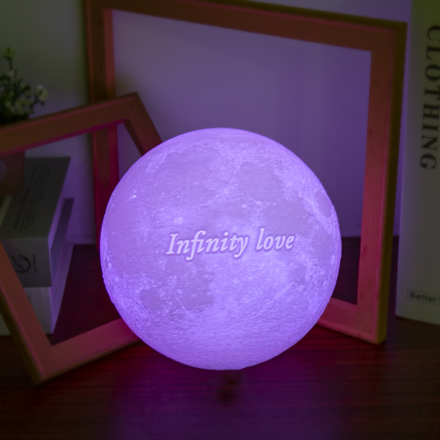 Lampe lunaire personnalisée avec impression 3D, texte Photo personnalisé, veilleuse, Rechargeable par USB, anniversaire, fête des mères, lunaire de saint-valentin
