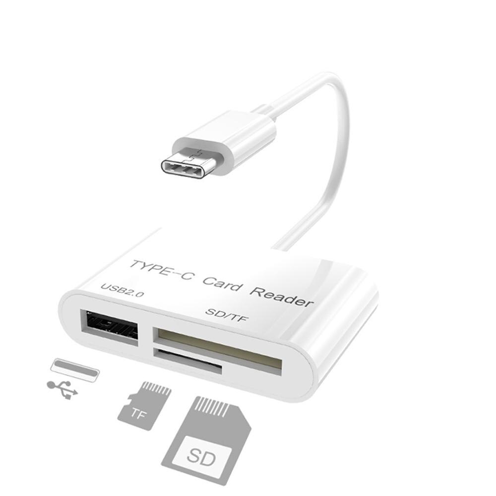 USB TYP C Kartenleser mit OTG funktion für SD/ Micro SD/ USB flash driver/Tastatur/maus mit zu USB C aktiviert telefon Tablet