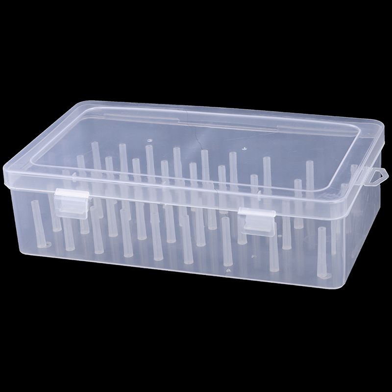 42 Axis Sewing Threads Box Transparent Needle Wire Storage Organizer Containers: White