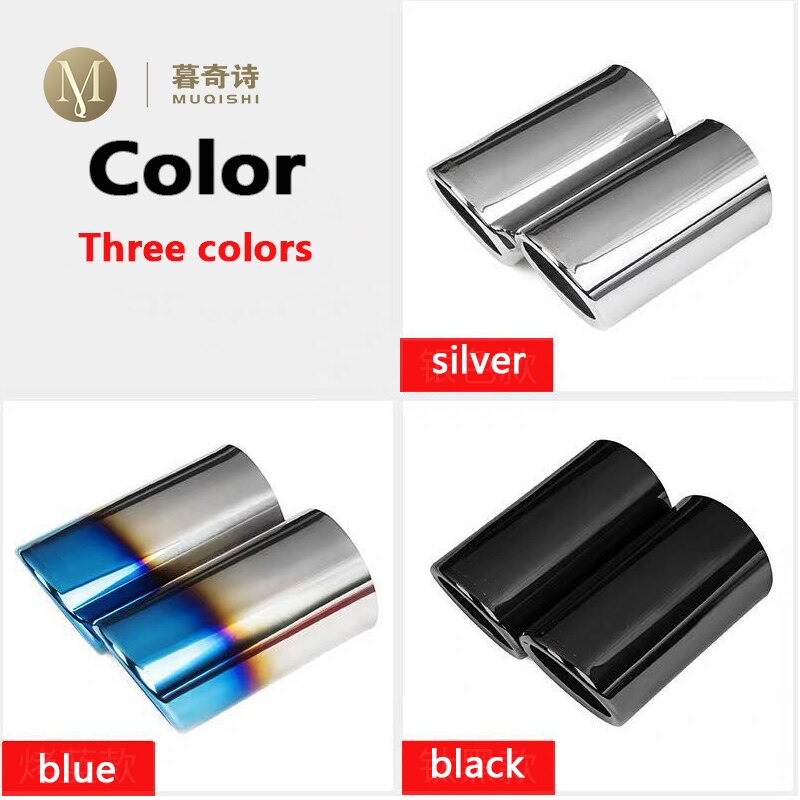 Exhaust Pipe Muffler Trim For Volkswagen Passat B7 CC Tiguan Exclusive Car Styling Stainless Steel 76mm
