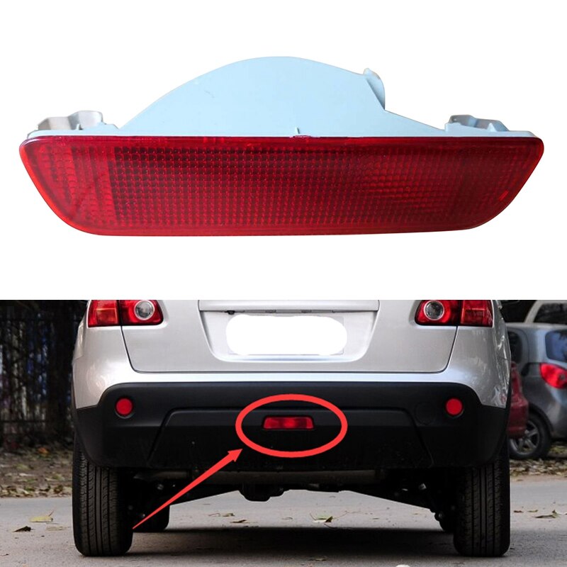 Car Rear Bumper Reflector Tail Fog Light Lamp Rear Reverse Lights for Nissan QASHQAI 2007: Default Title