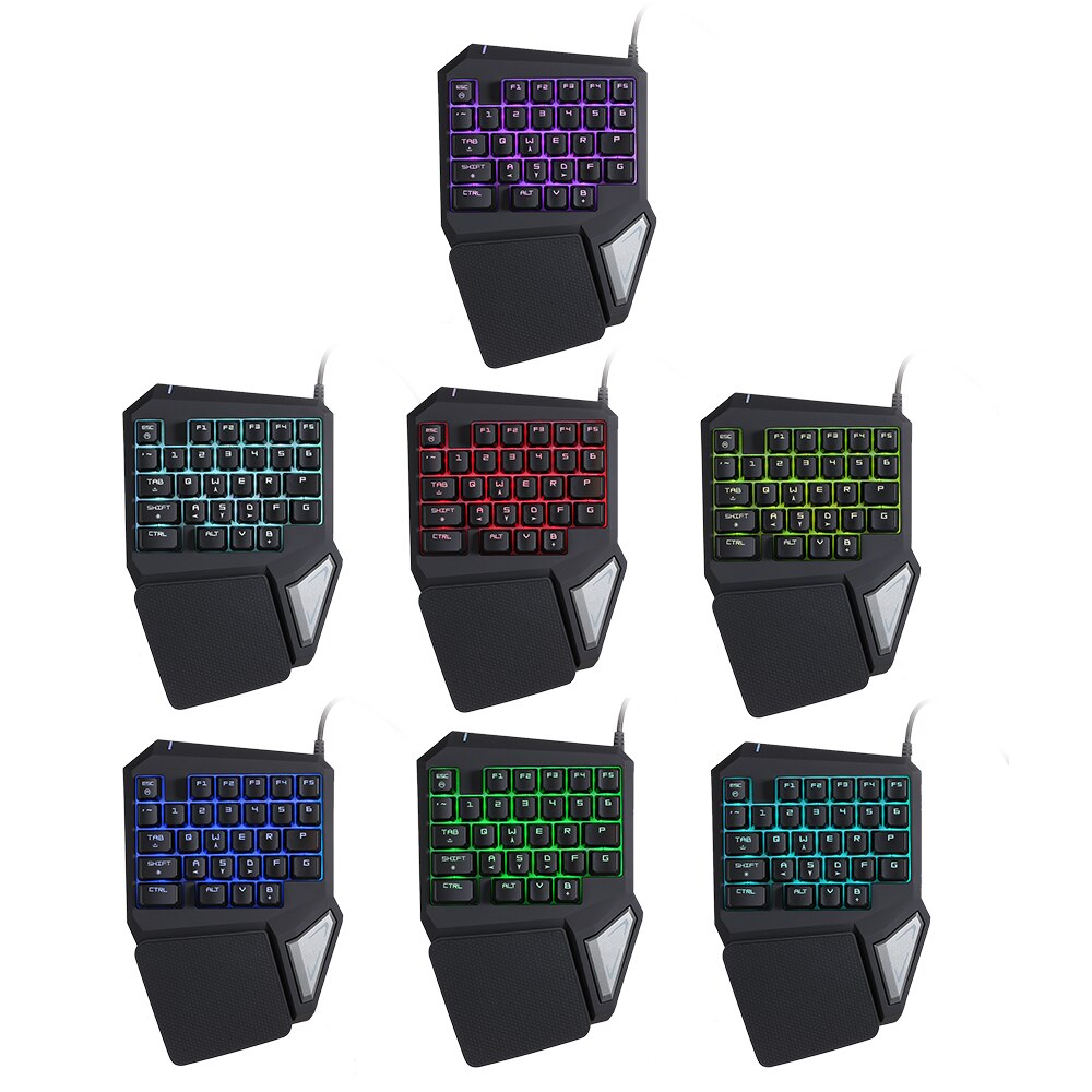 Delux souris filaire clavier Combos ergonomique simple main T9 Mini clavier de jeu avec optique M618 Kit de souris verticale pour ordinateur portable