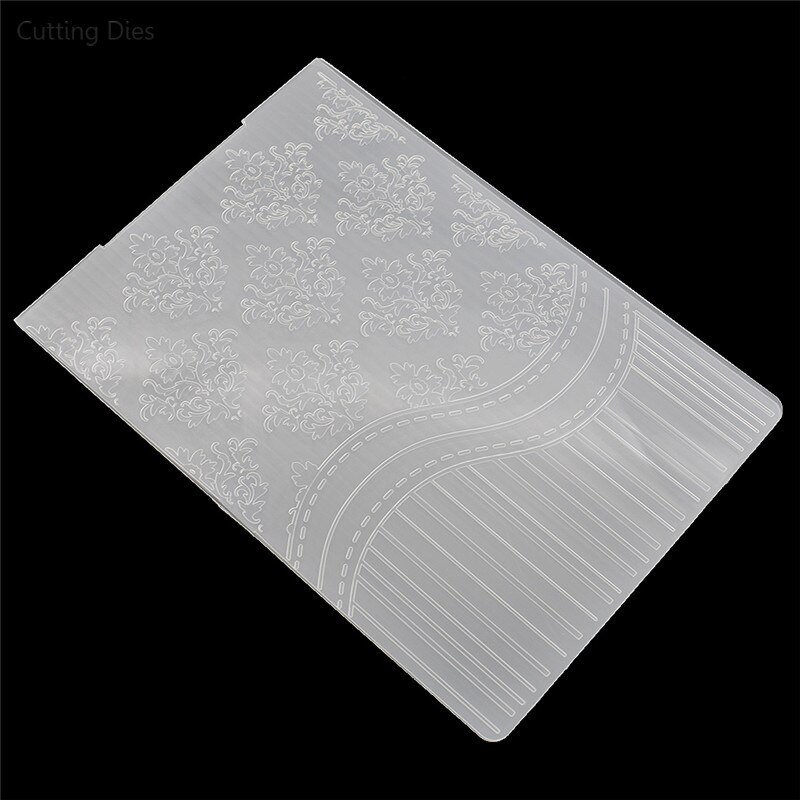 Clear Flower Printed Plastic Embossing Folder Card Album Template DIY Scrapbooking Crafts Decor