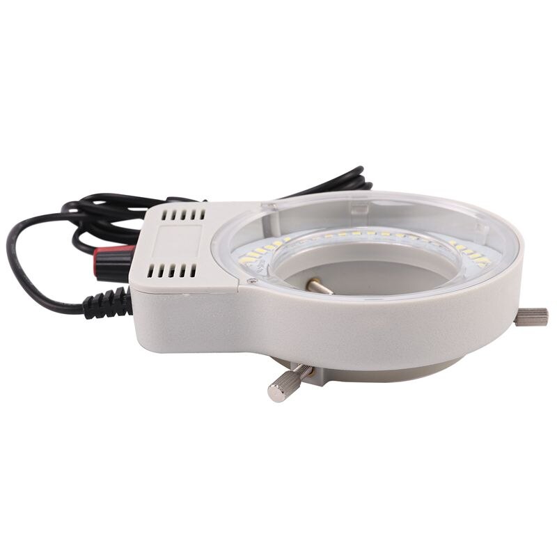 48 LED Industrial Microscope Camera Light Source Ring Lamp Light Illuminator Lamp Adjustable Brightness USB Interface