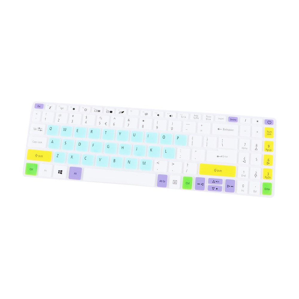 15.6 Inch Notebook Keyboard Cover Keyboard Cover Protector Keyboard Skin Laptop Keyboard Cover: Silver