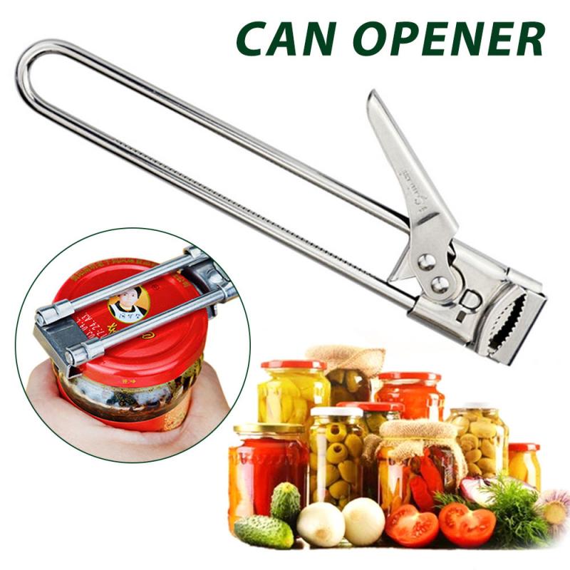 Rvs Verstelbare Blikopener Professionele Keuken Gereedschap Handleiding Jar Flesopener Keuken Accessoires Gadgets