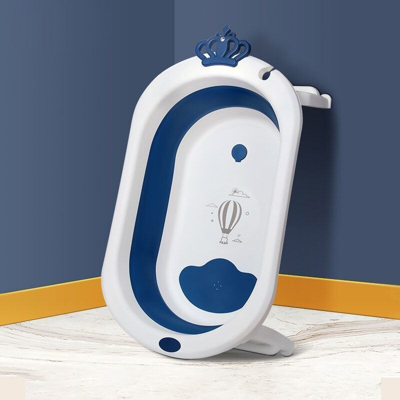baby plastic foldable infant toddler bath tub bathtub: Blue