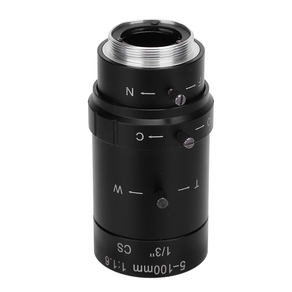 1.3MP Zoom CCTV Lens CS dağı manuel diyafram 5 100mm alüminyum alaşım güvenlik kamera CCTV Lens