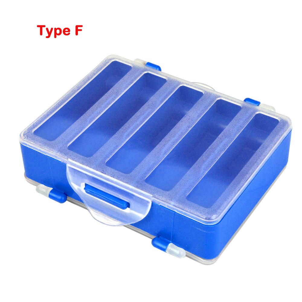 14 Compartments Fishing Tackle Box Bait Lure Hooks Storage Case Fishing Tool Tackle Sorting Box for Pesca: Type F