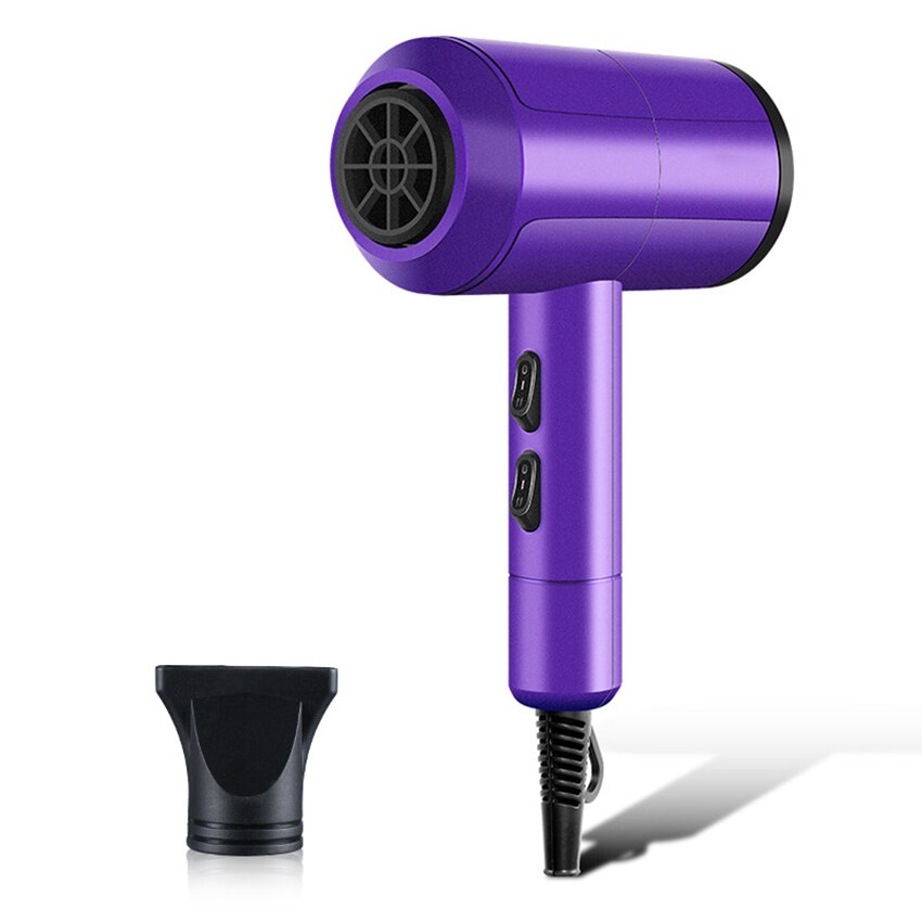 Sèche-cheveux à grande vitesse, sèche-cheveux à grand flux d&#39;air volumisant, lissant, noir et violet: Violet