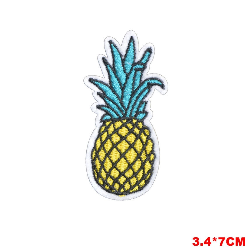Ananas Geborduurde Ijzer Op Patch Kleding Diy Creatieve Badges Jackfruit Patches Voor Kleding Rugzak Cowboy Jas Stickers F