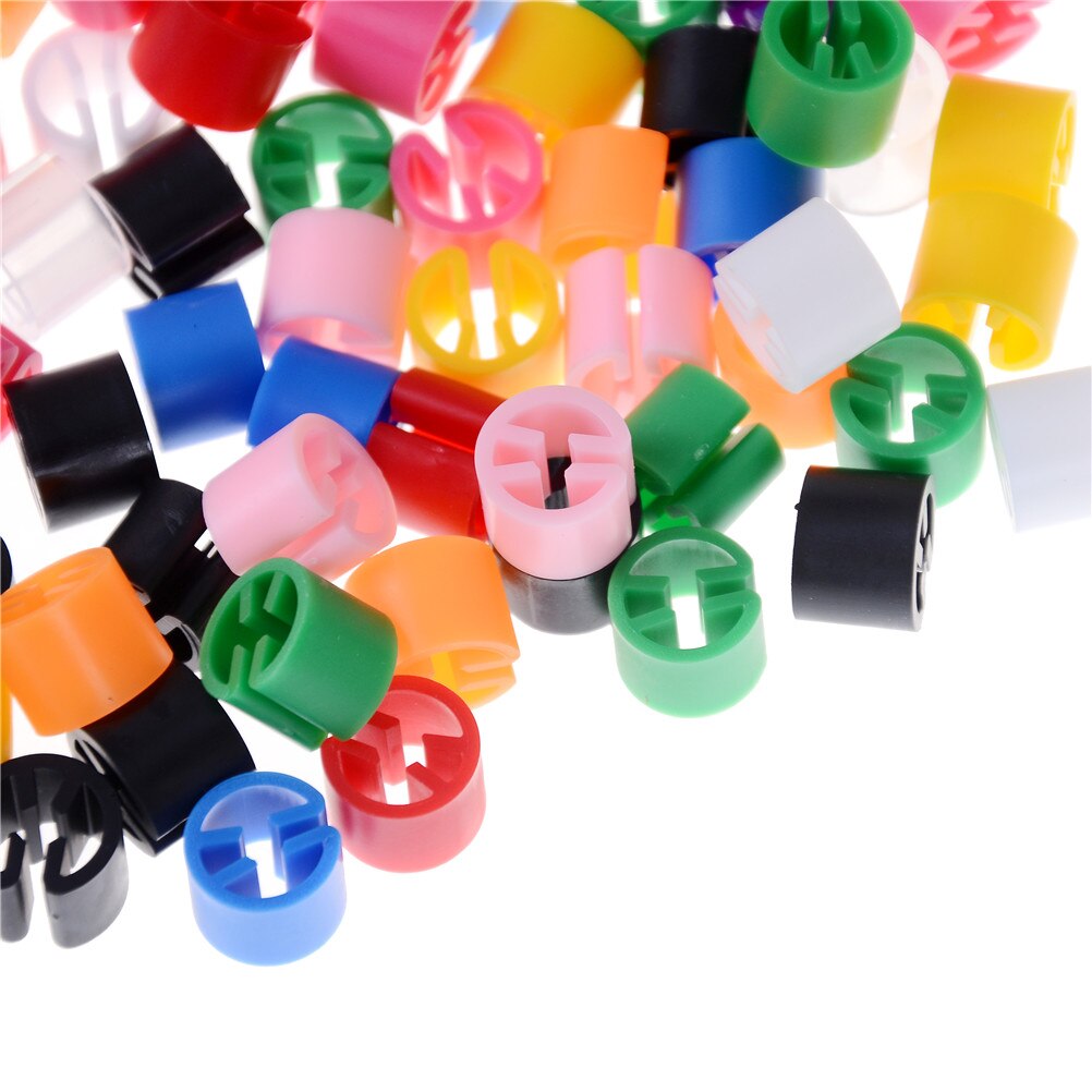 100 sztuk plastikowe zatrzaski wieszak rozmiar markery wieszaki klipy koło znacznik dla rozmiarów wieszak na ubrania akcesoria etykieta rura oznaczone