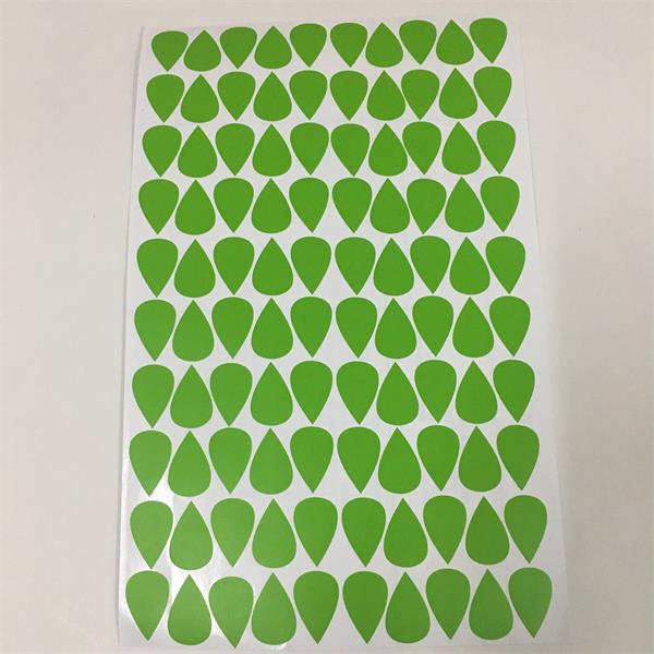 2*3cm*100pcs Cartoon Raindrop Wall Stickers For Kids Baby Room Nursery Home Decor Cute Little Raindrop Wallpaper Vinyl Art Mural: Green