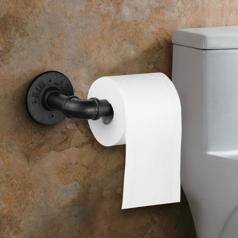 Robuuste, rustieke industriële toiletrolhouder met vintage wandmontageset (  m89b stuks)