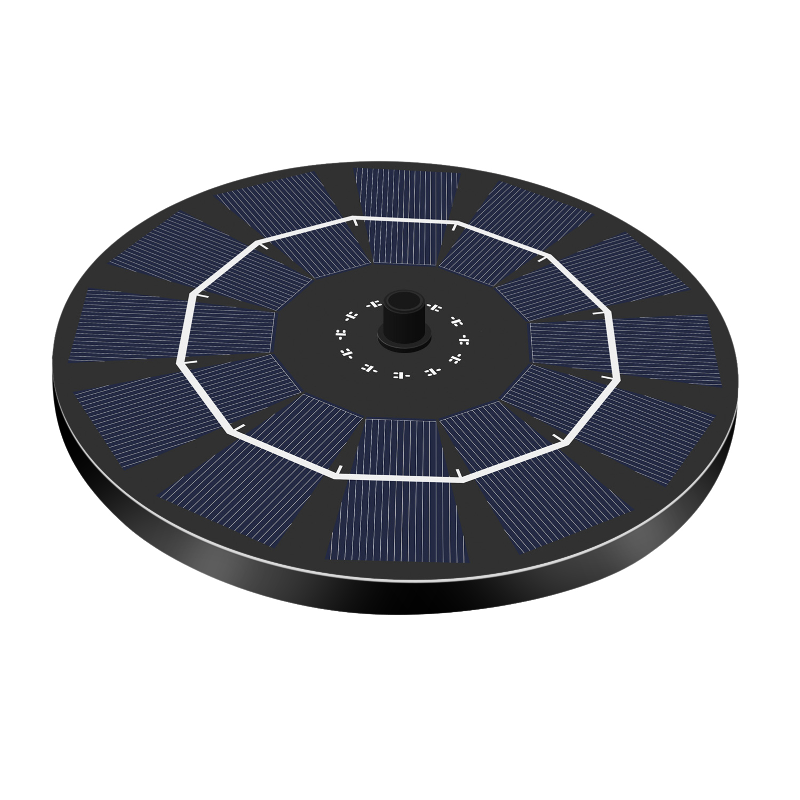 Solar Fountain Pump Floating Fountains With 7 Nozzles Solar Powered Water Pump For Bird Bath Pond Pool Fish 7 Different Spray No