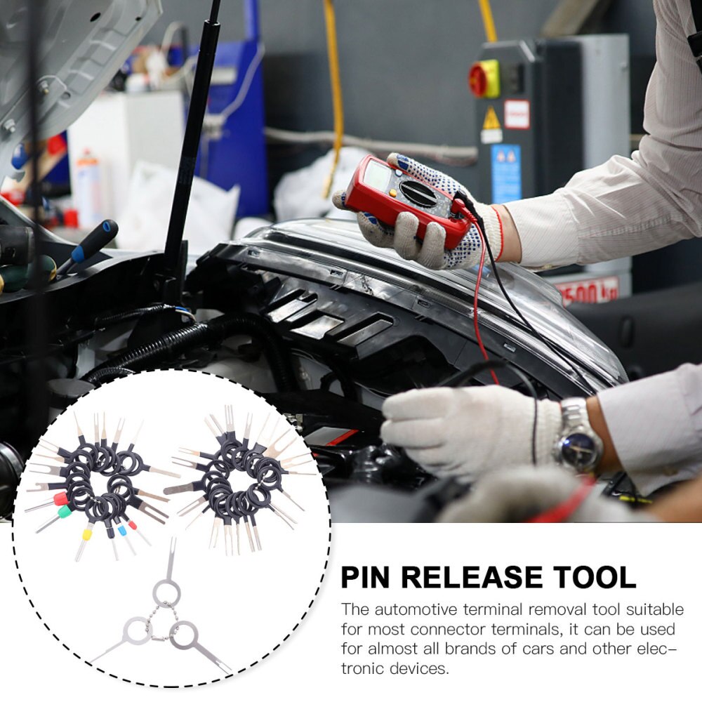 1 Set/41pcs Pin Release Tool Wire Harness Car Plug Metal Practical Release Pick Remove Tool Extractor Pin for Auto