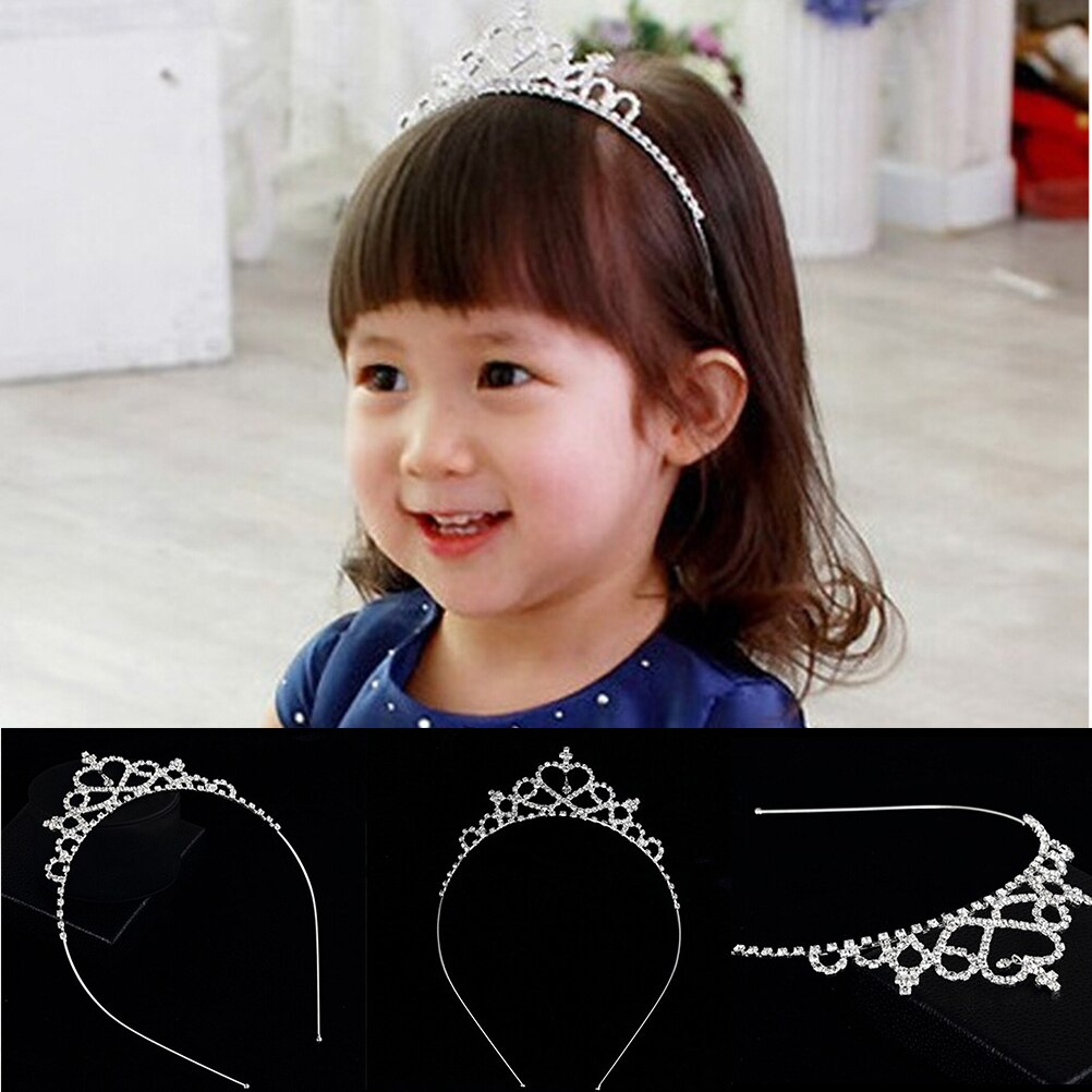 1PC Baby Meisjes Mooie Meisjes Princess Bridal Crown Crystal Tiara Hoepel Hoofdband Haarband Accessoires