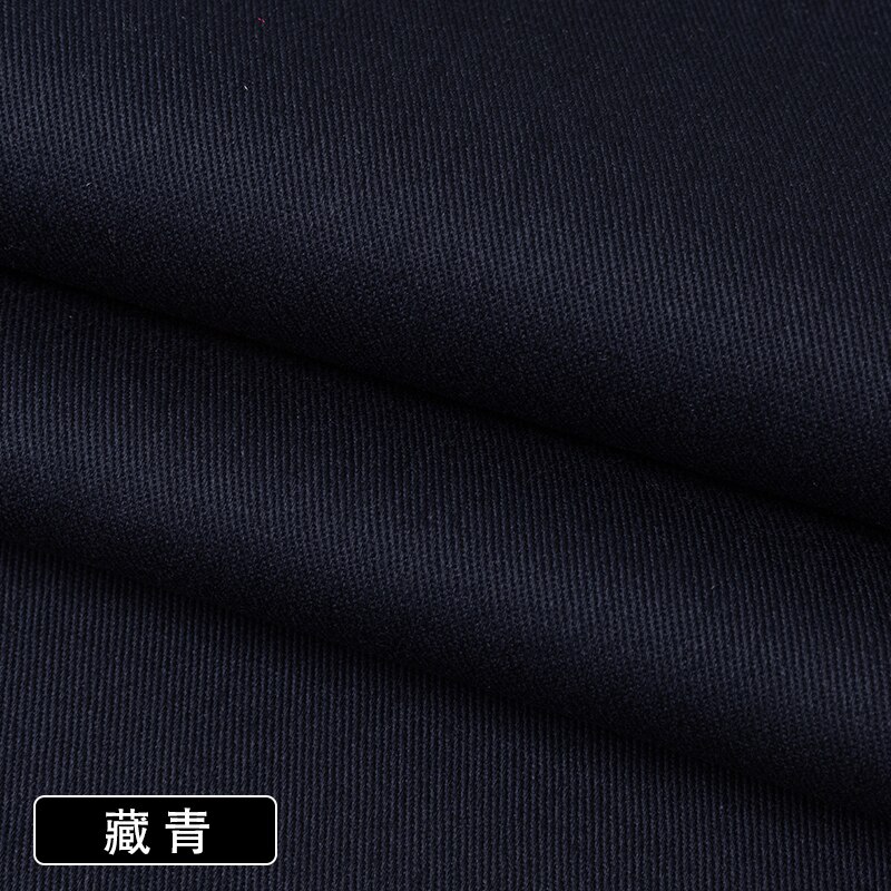 Pantalones de tela de sarga de Color sólido con tarjeta de hilo de algodón puro de 150cm * 50cm, gabardina, ropa, Camisa de algodón lavada, tela gruesa: 004