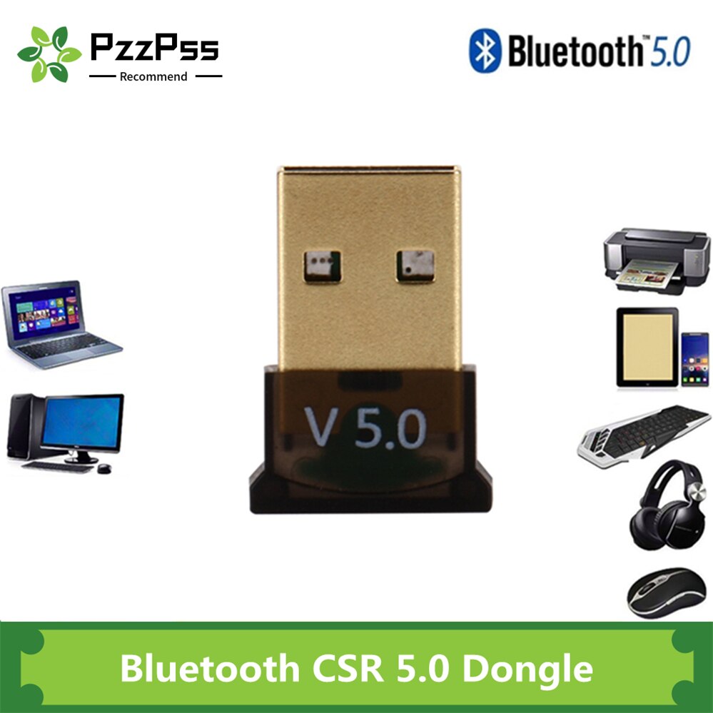 PzzPss-Adaptador USB Bluetooth 5,0, receptor transmisor CSR 5,0, Dongle de Audio Bluetooth, adaptador USB inalámbrico para ordenador
