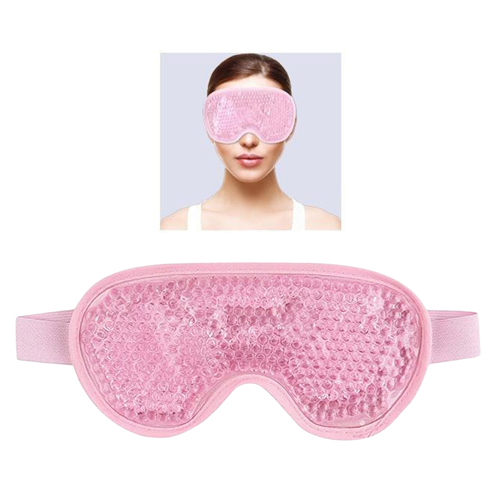 Koude Gel Cooling Ijs Oogmasker Vermindert Wallen Donkere Kringen Met Verstelbare Riem Herbruikbare Reizen Slapen Oogmasker