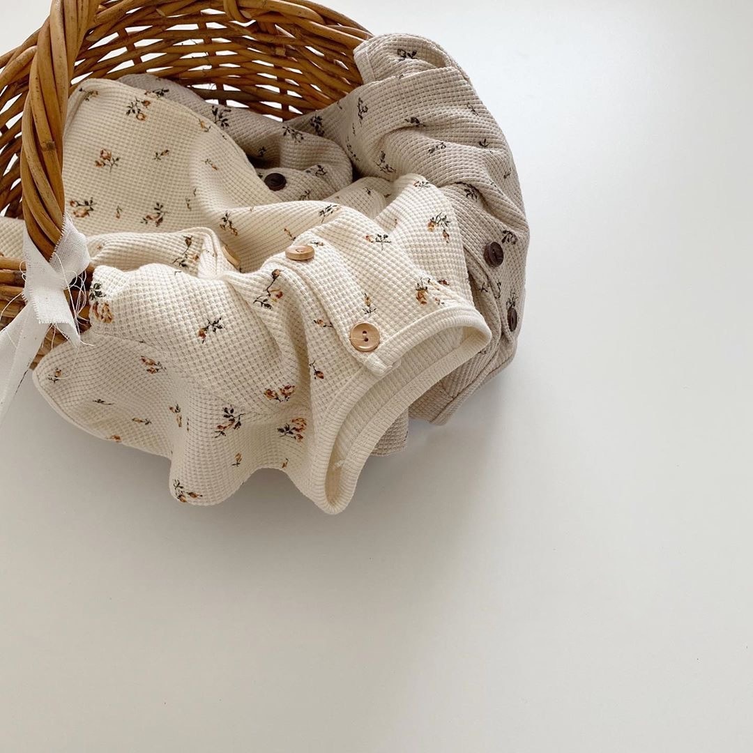 Baby Jongens Meisjes Rompertjes Herfst Korte Mouw Knop Baby Jumpsuit Leuke Peuter Effen Kleur Kleding Katoenen Baby Kleding