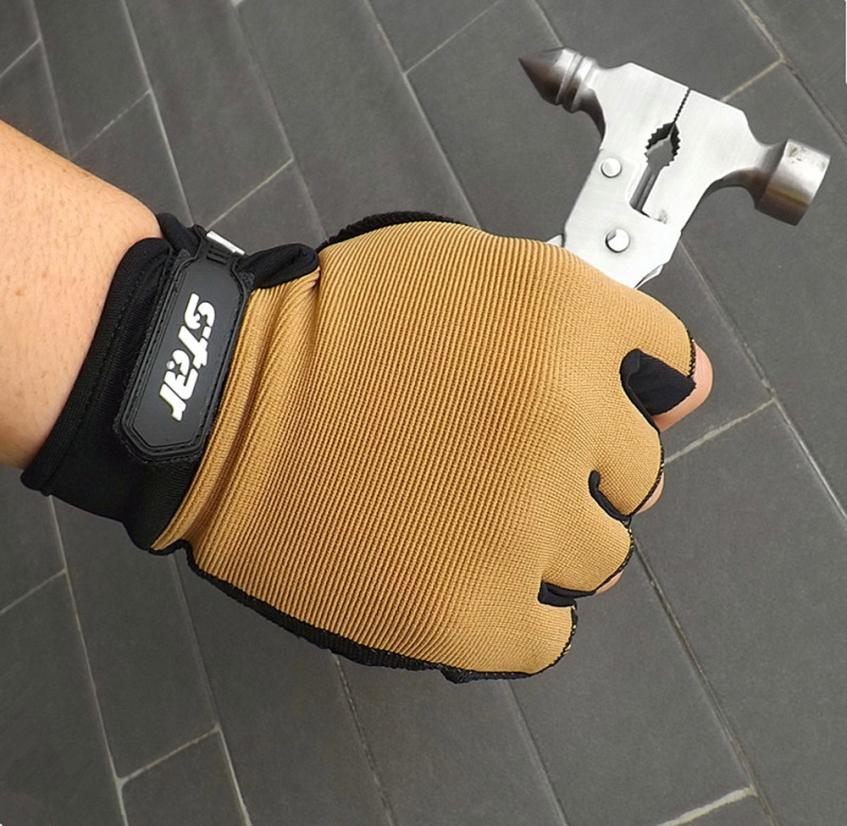 Mannen Antislip Cycling Bike Gym Fitness Sport Half Vinger Handschoenen Hand Protector Gewichtheffen Sport Fietsen Handschoenen
