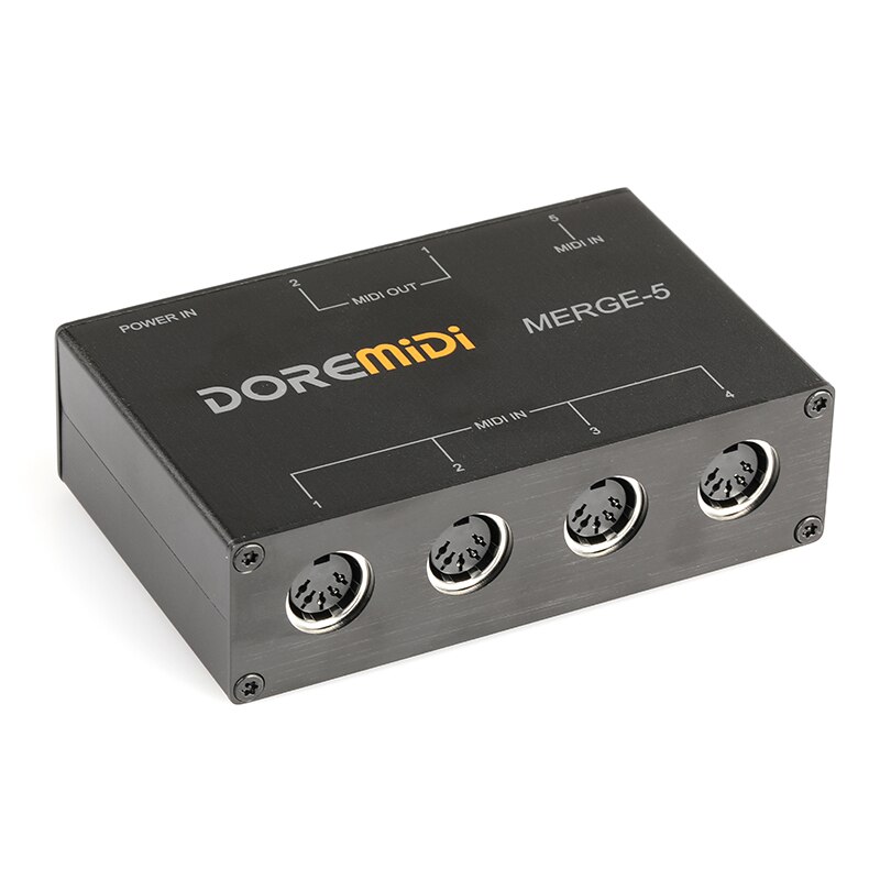 Doremidi Upgrade Midi Fusie 5 Midi Input 2 Midi Uitgang Ondersteuning Usb Power Samenvoegen-5 Box Converter Adapter controller