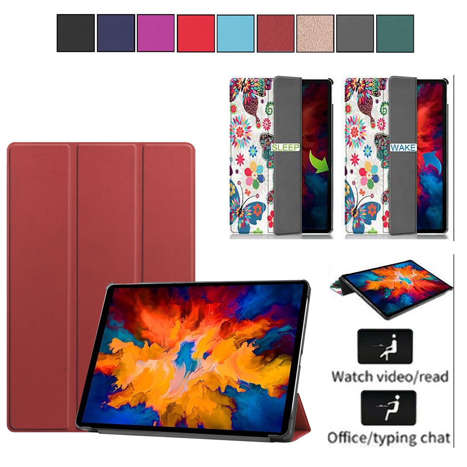 Ultra-Dunne Tablet Case Met Stijlvolle Print Op De Rug Geschikt Voor Lenovo Tab P11 Pro TB-XJ706F 11.5 inch Case