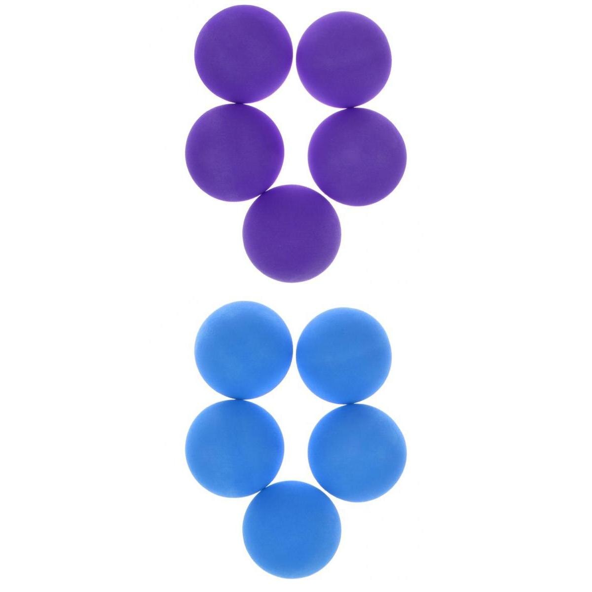 10 stuks zachte stuiterende sponsbal elastische springbal buitenspel paars/blauw