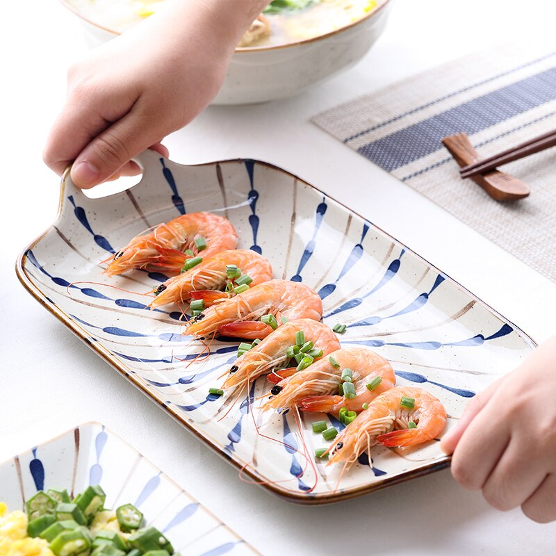 Japansk service tallerken fad husholdning personlighed originalitet jakkesæt fad gruppe kombinere keramik fiske tallerken