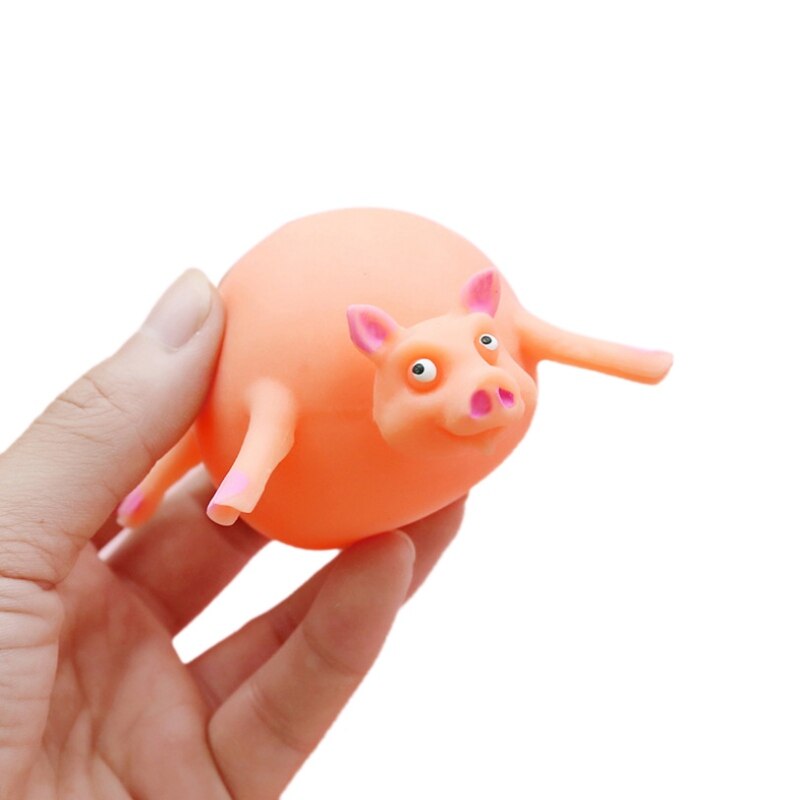 Funny Novelty Toys Stress Reliever TPR Blowing Animal Squeeze Anti-stress Soft Rubber Inflatable Games Ball Toys For Kids