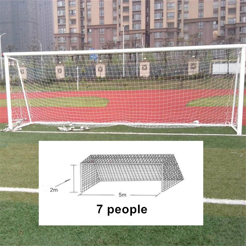 24x8 FT(7.3x2.4m) Football Soccer Goal Net 5-7-11 people Full Size Bulked elater Fiber Football necessity Sports Match Training: 7people one pairs