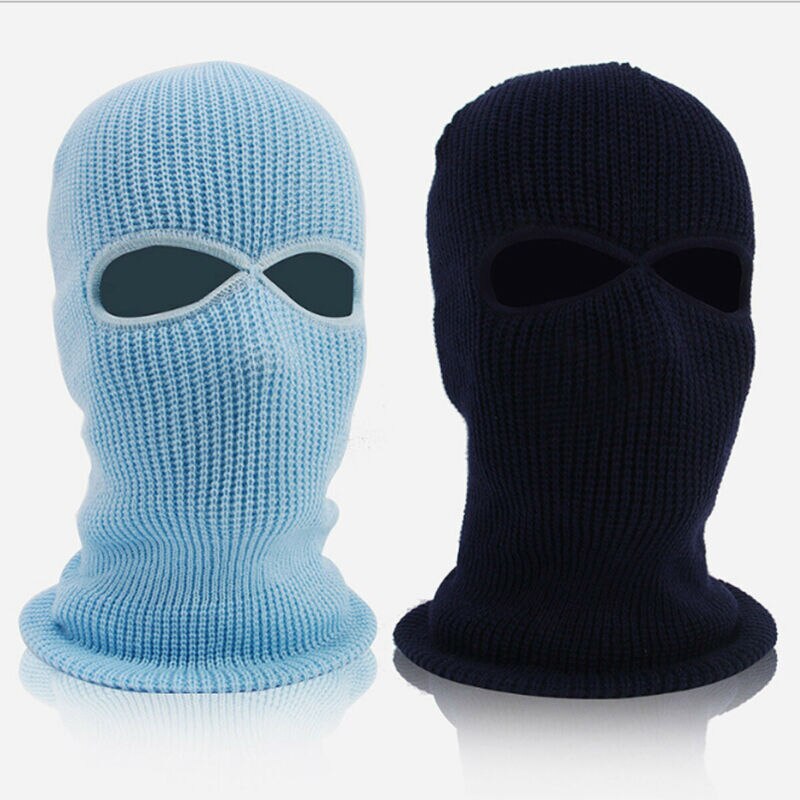 Femmes hommes coupe-vent tricot cou hiver Ski masque complet temps froid Sports de plein air cagoule chapeau masque