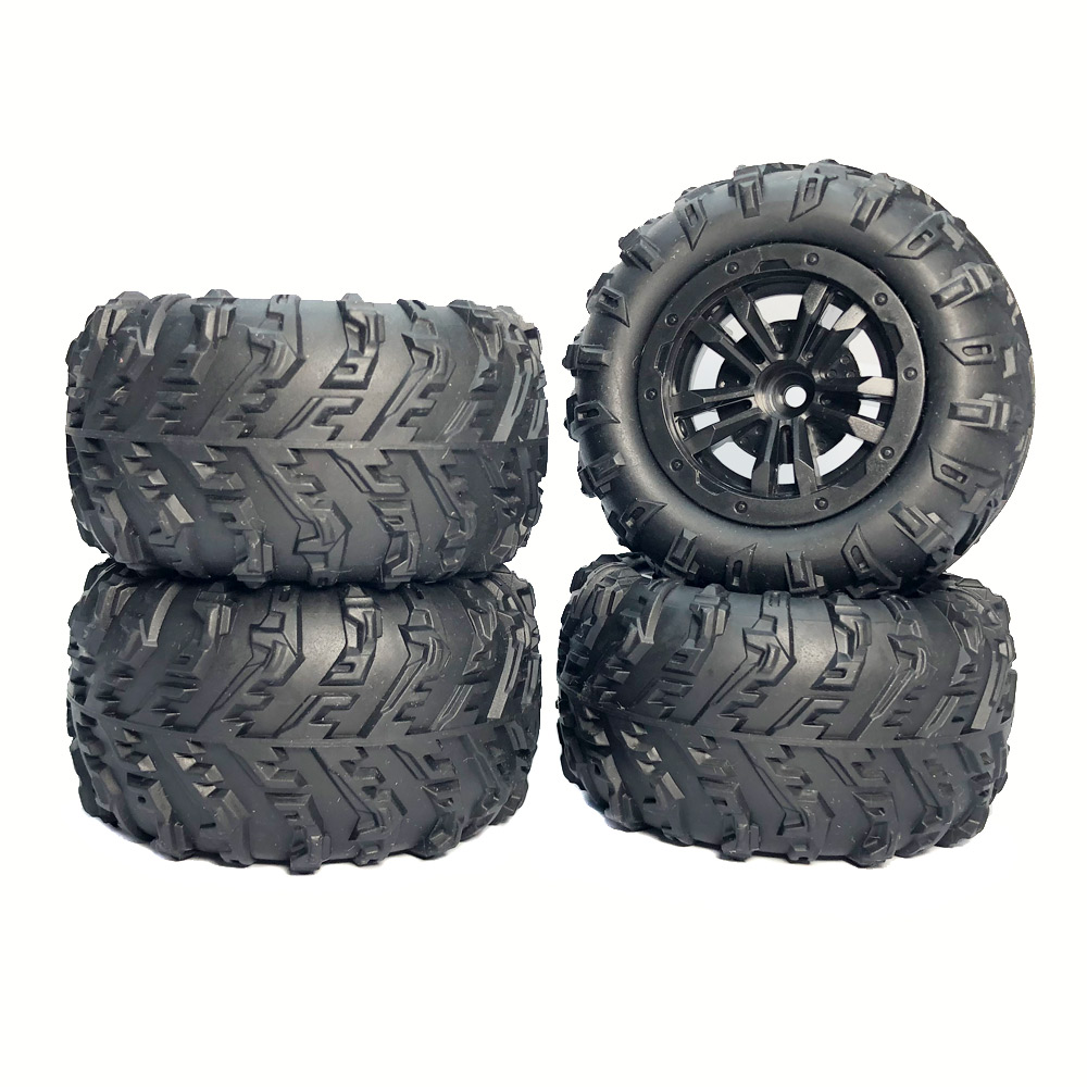 Pneus de roue de camion monstre hexagonaux, 85mm, 4 pièces/lot, 12mm, pour SCY 16101 Pro 16102 Pro 1:16, pièces de mise à niveau de voiture RC hors route