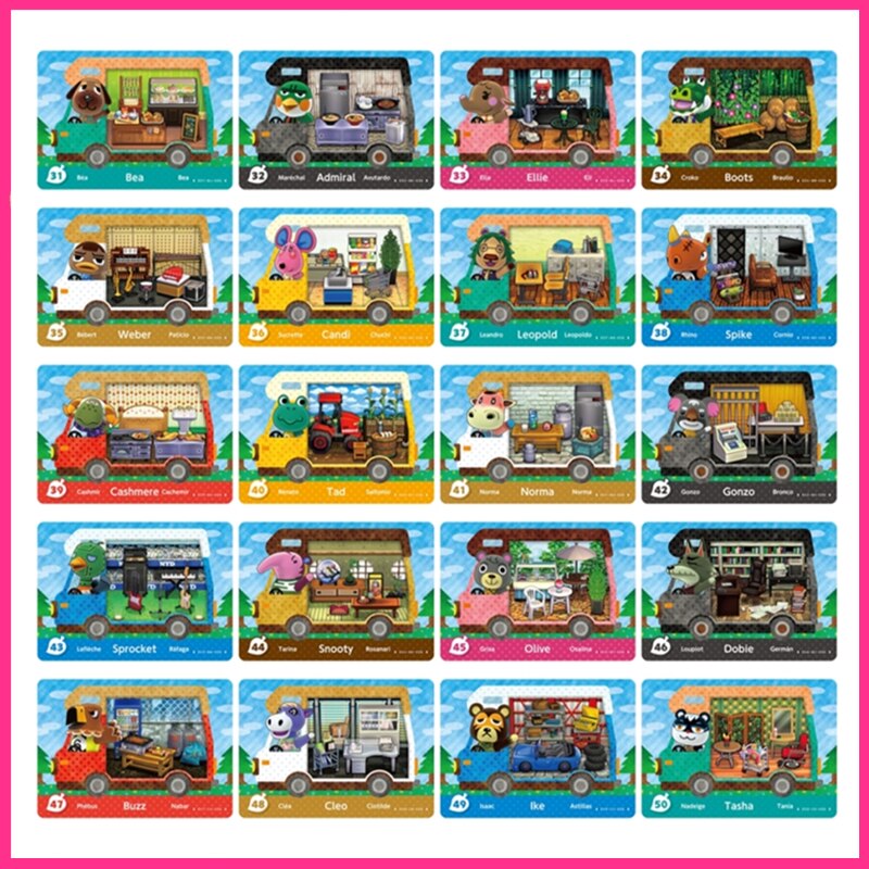 31 ~ 50 tier Croxxing Willkommen Amxxbo NFC Karte Serie Arbeit Für Neue Blatt Serie RV Auto Haus Karte Amibo