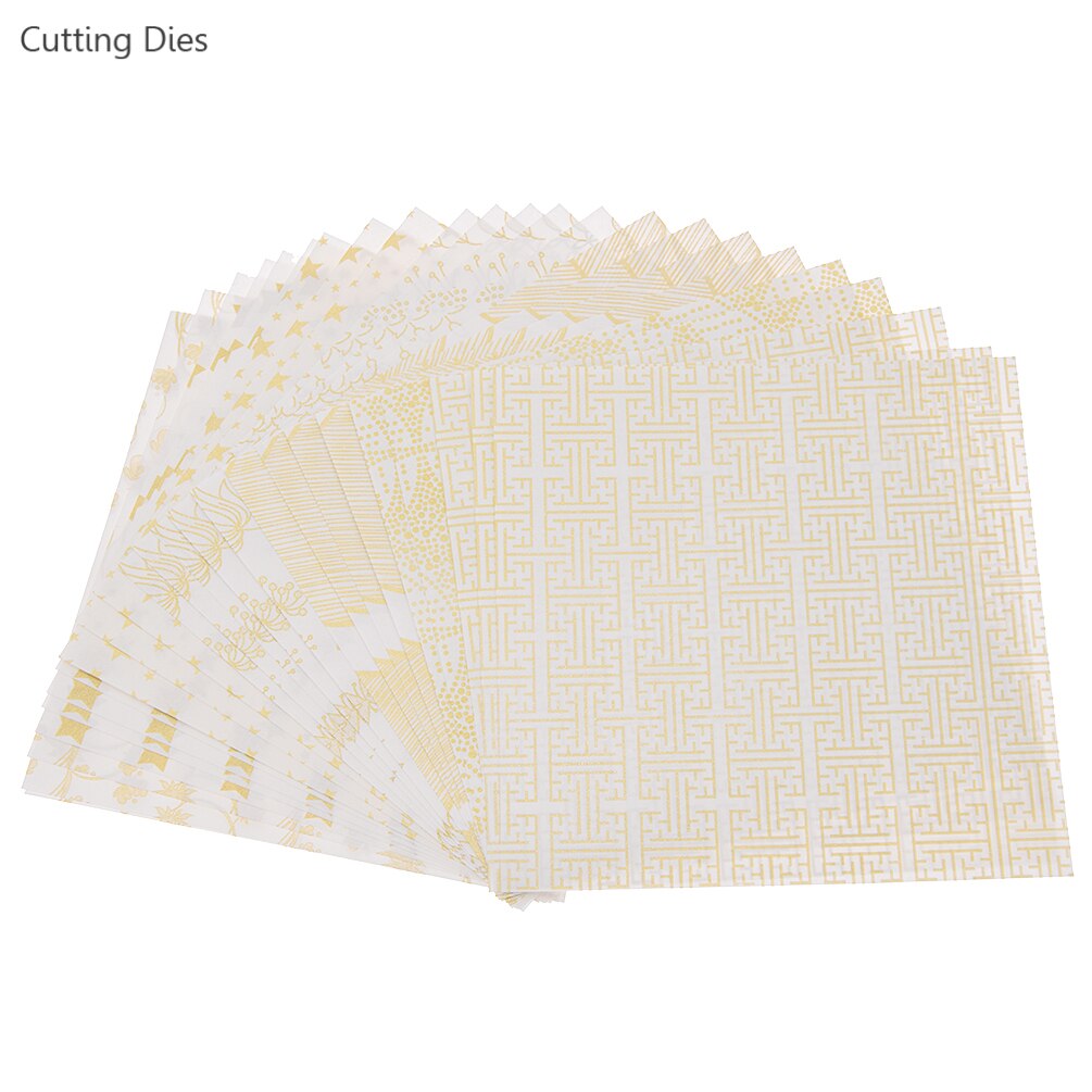 24Sheets/lot Random Pattern Stamping Flower Decorative Origami Paper For Card Making DIY Scrapbooking Paper Craft Journaling: Default Title