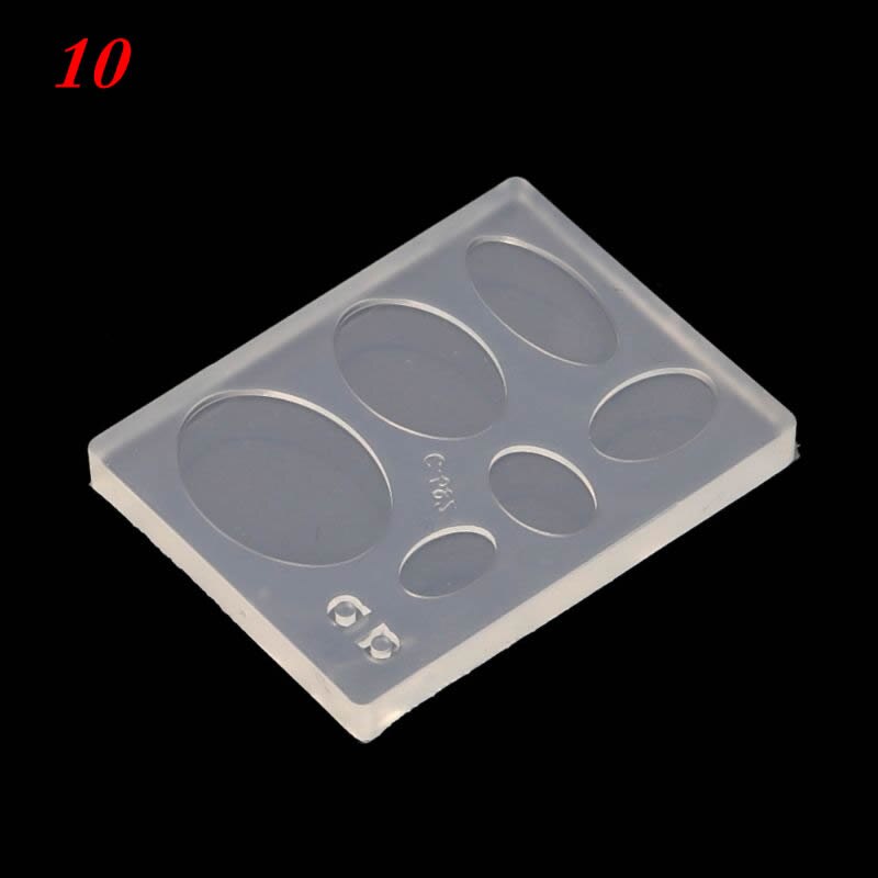 UV Resin Geometric Molds Hollow Quicksand Mold with Square Round Ellipse Mold: 10