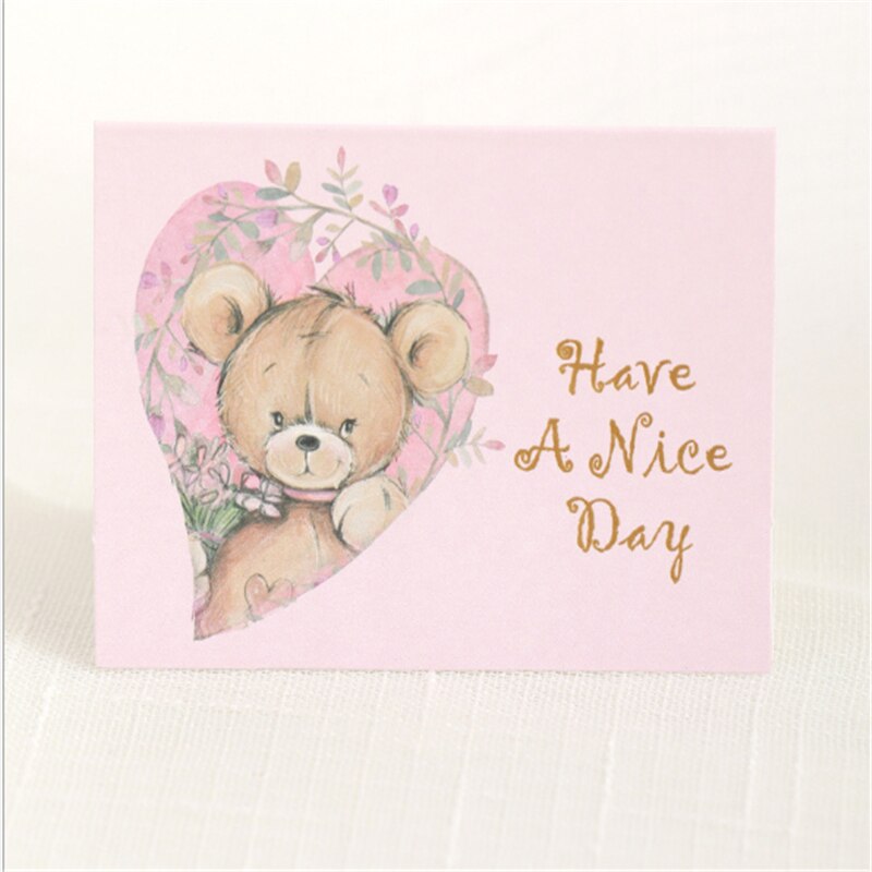 Rectangle "Thank you "card Small message card Writable card decoration card Folding card greeting card envelope