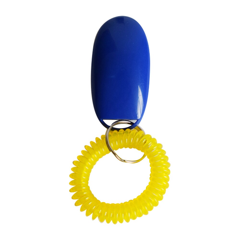 Outil de formation pour animaux de compagnie Portable chien bouton Clicker son formateur outil de formation pour animaux de compagnie bracelet accessoire maison chien outil de formation: Bleu