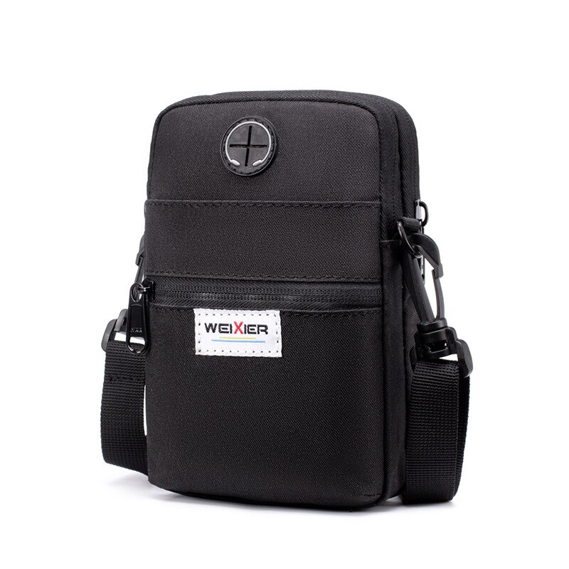 unisex Mini praktisch Tasche Ich bin Freien Wasserdichte Lässige dauerhaft Schlüssel Münze Reißverschluss lässig männlichen schulter tasche: Schwarz