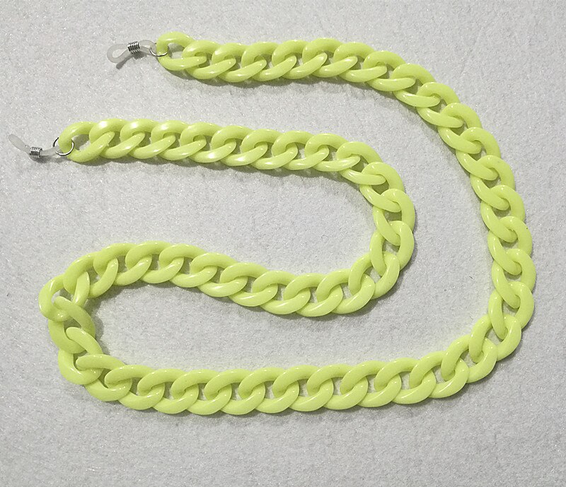 neue Feste Farbe Acryl Sonnenbrille Kette Frauen Lesebrille Hängen Hals Kette Largand Gläser Kette Brillen Band: 13