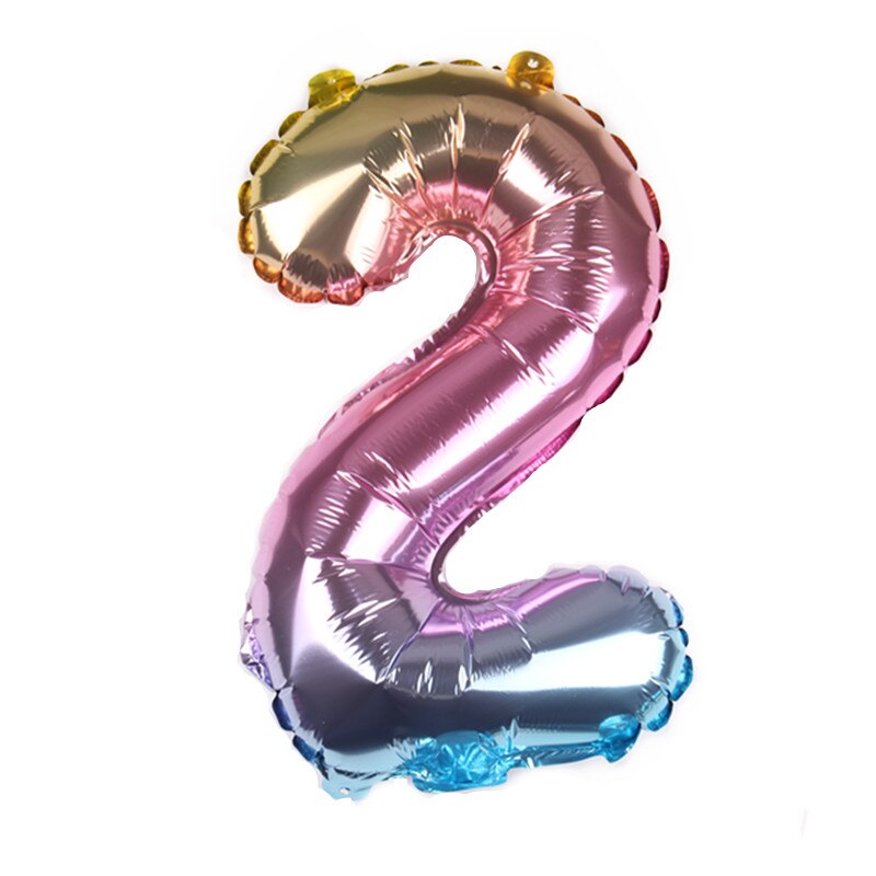 10Pcs 16 Inch Aantal Ballonnen Folie Brief Ballons Verjaardagsfeestje Nummer Bruiloft Decoratie Kinderen Speelgoed Jaar Kerst Ballon