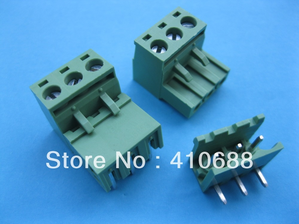 10 Stks Hoek 3 way/pin Pitch 5.08mm Schroef Blokaansluiting Uitbreidbare Type Groene 2EDCK-2EDCR-5.08