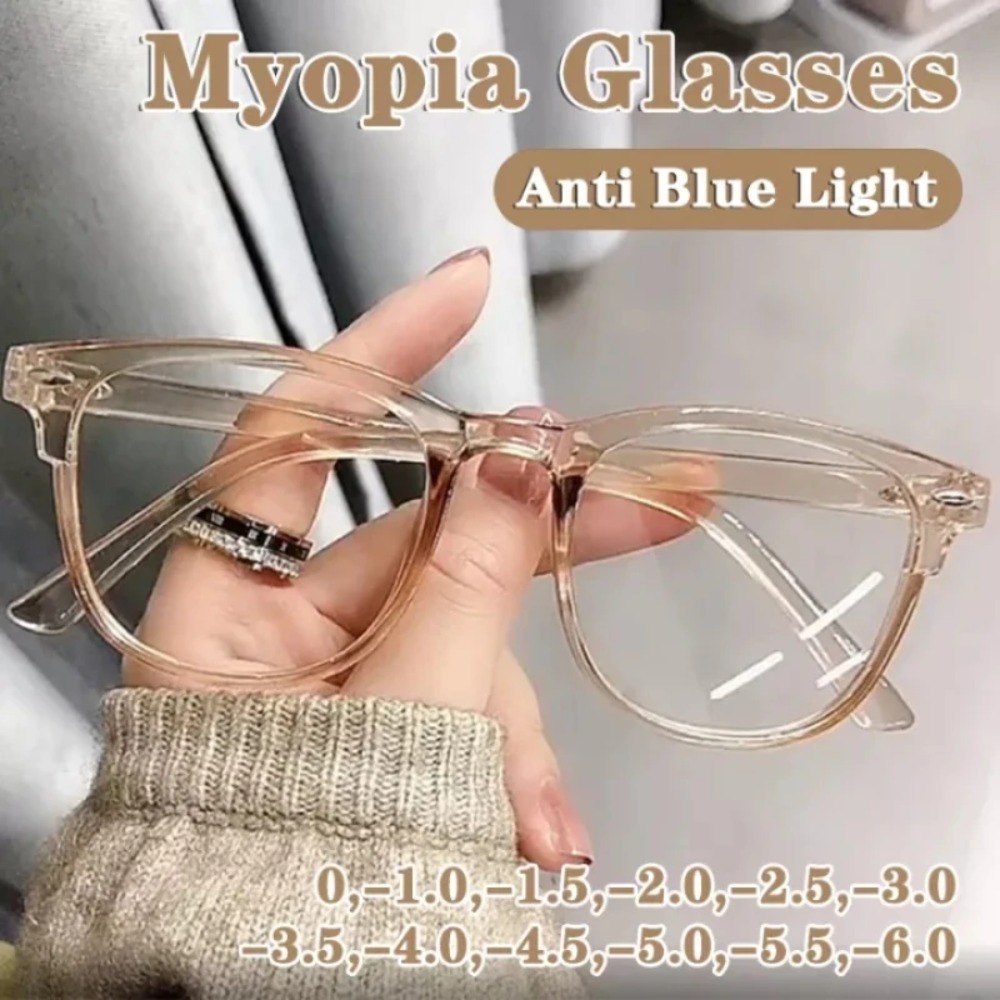Frauen Myopie Gläser Anti-blau Licht Klar Brillen Rezept Kurzsichtig transparent Computer Gläser Gafas De Lectura