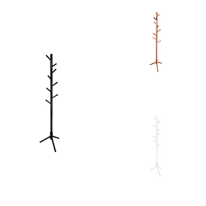 Wooden Coat Rack with Hooks, Free Standing Coat Tree Hanger Stand for Coats, Garment, Hats, in Bedroom