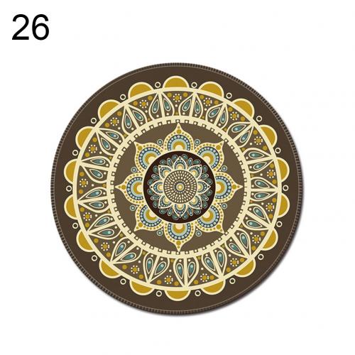 Fabriek Prijs Vintage Bohemian Ronde Computer 3D Spel Tapijt Muismat Mat Anti Slip Mousepad: 26