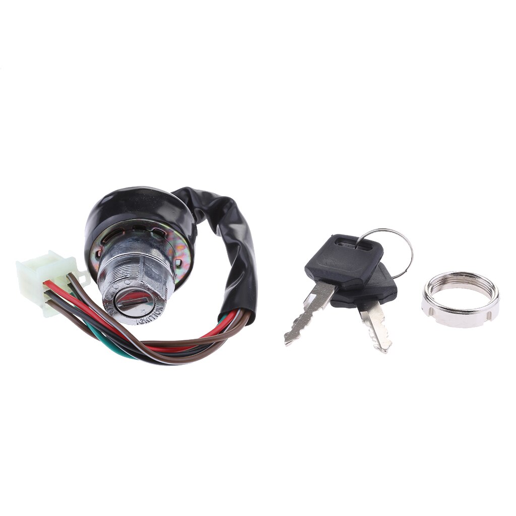 Interrupteur d'allumage universel à 6 fils | Pour moto, 3 positions 2 clés