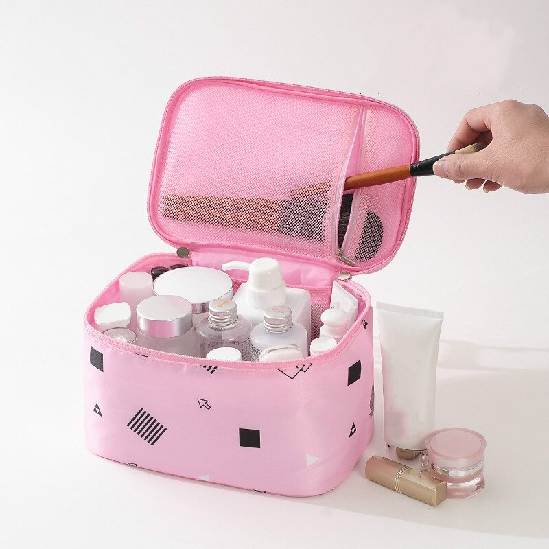 Vrouwen Make-Up Case Waterdichte Toilettas Multifunctionele Draagbare Grote Capaciteit Make-Up Tas Reizen Opbergtas Cosmetische Tas: Roze