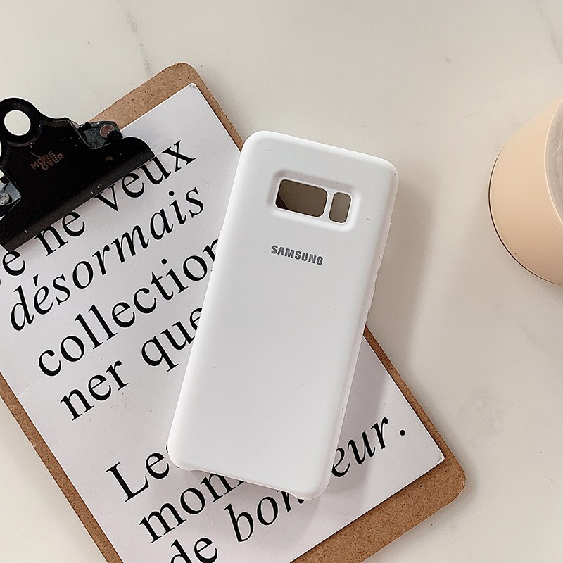 Liquido Originale Custodia in Silicone Soft-Touch di Seta Della Copertura di Protezione per Samsung Galaxy S8/S8 Più: S8 / White